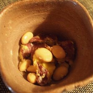 お弁当に　❤さつま芋と煎り大豆のマヨネーズ和え❤
